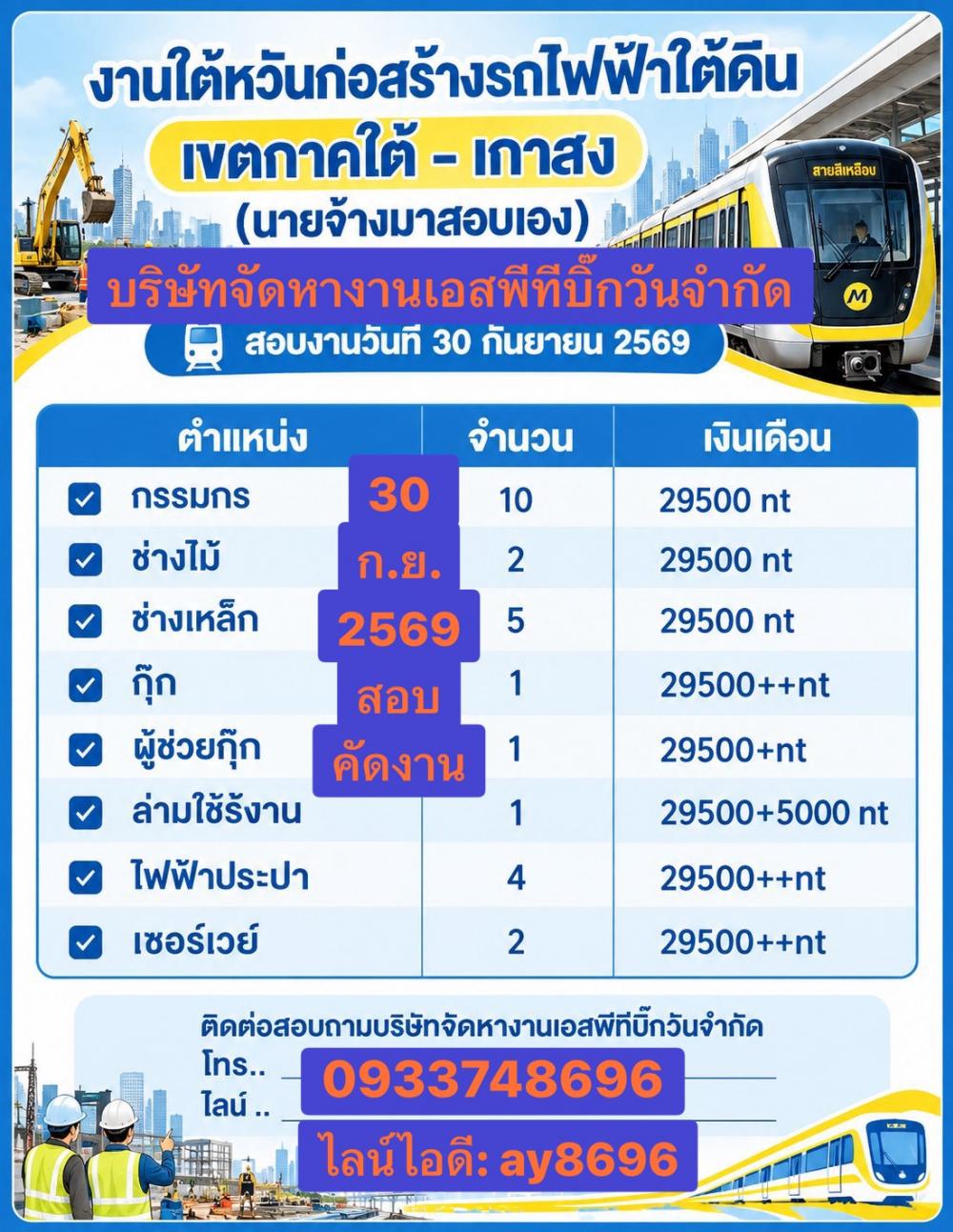 วันที่ 16 กัยยายนต์ 2569 สอบงานก่อสร้างโ..